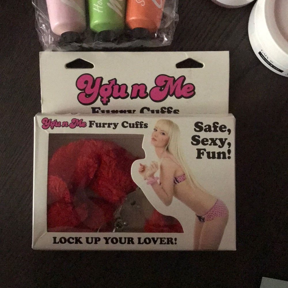 Red Furry cuffs
